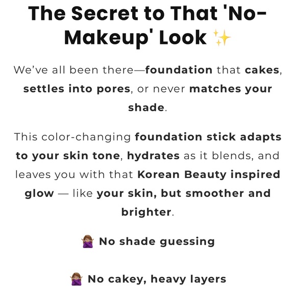 NWT Derma Muse Korean Color Adapting Foundation Stick - Ivory White (Light) - Picture 13 of 16